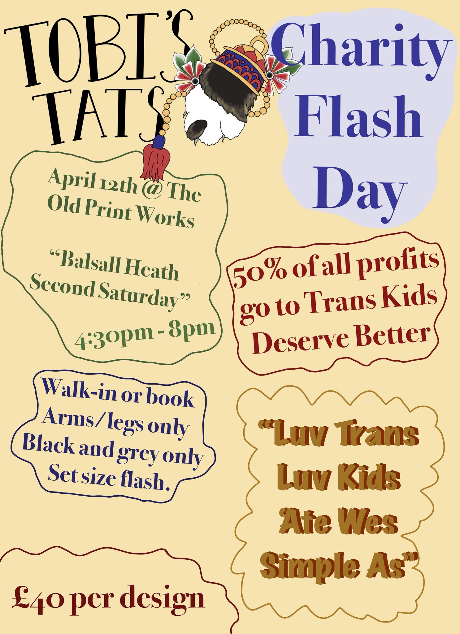 Tobi’s Tats Charity Flash – Trans Kids Deserve Better